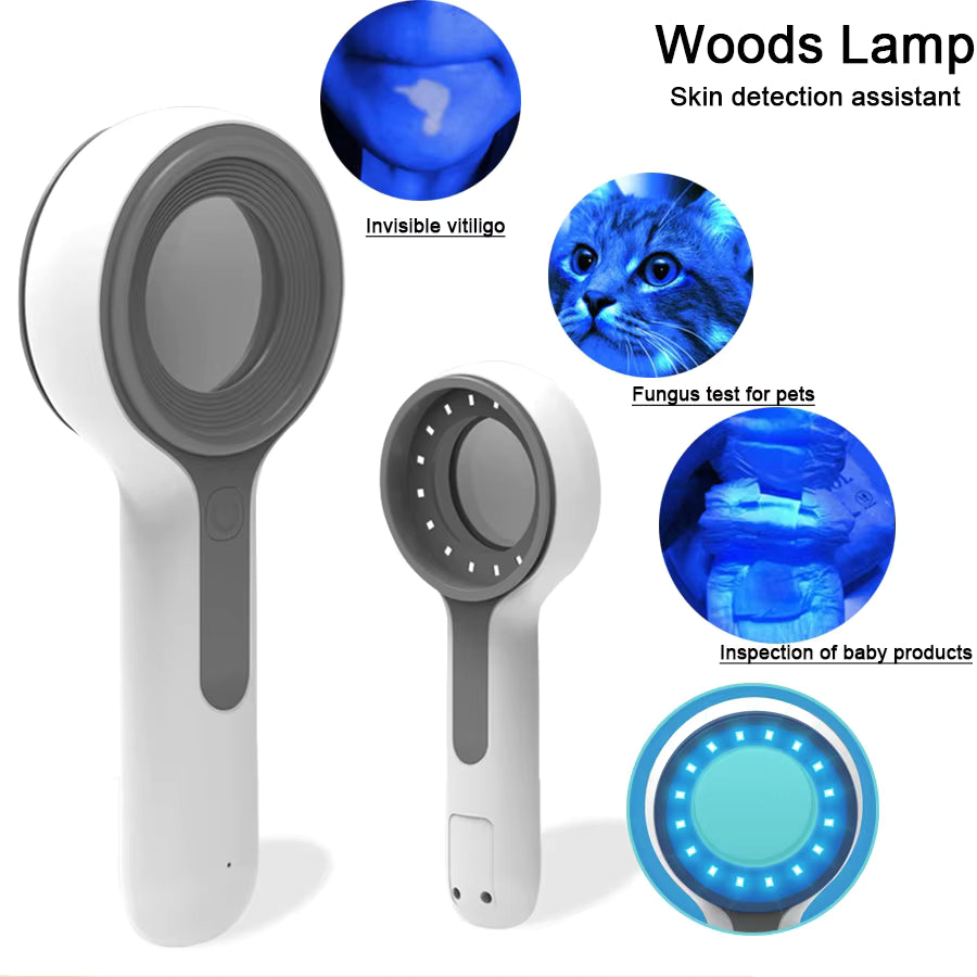 LED Woods Lamp Skin Analyzer with UV Magnifier for Facial Testing